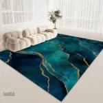 Grand Tapis Vert élégant pour décoration intérieure
