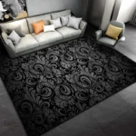 Tapis noir pour salon
