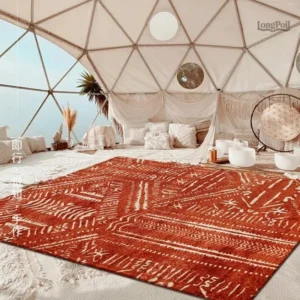 Tapis au style bohème, parfait pour un intérieur accueillant