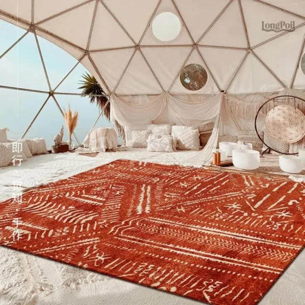 Tapis au style bohème, parfait pour un intérieur accueillant