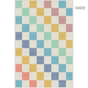 Tapis carreaux multicolores design moderne