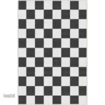 Tapis carreaux noir et blanc élégant pour décoration intérieure