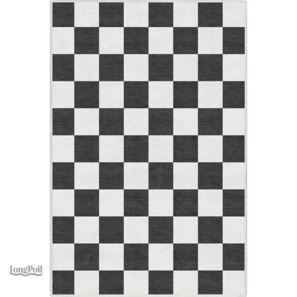 checkered-living-room-carpet-ins-fashion-simple-macron-co-k95cw8-1 Tapis carreaux noir et blanc élégant pour décoration intérieure