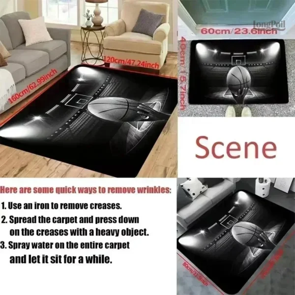 Tapis carré beige au design élégant