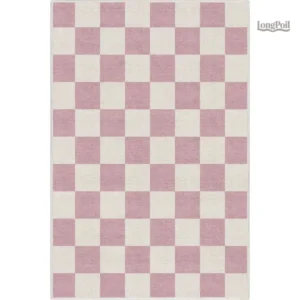 Tapis carreaux rose élégant pour la décoration intérieure