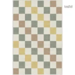 Tapis multicolore à carreaux pour un intérieur stylé