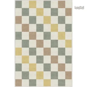 Tapis multicolore à carreaux pour un intérieur stylé