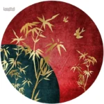Tapis rond non glissant pour chambre d'enfants, décoratif