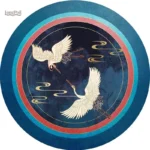 Tapis antidérapant pour salle de bain, style crane chinois