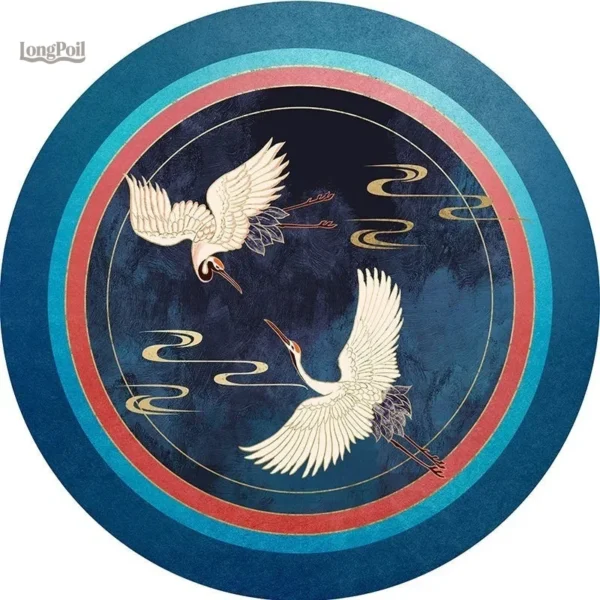 Tapis antidérapant pour salle de bain, style crane chinois
