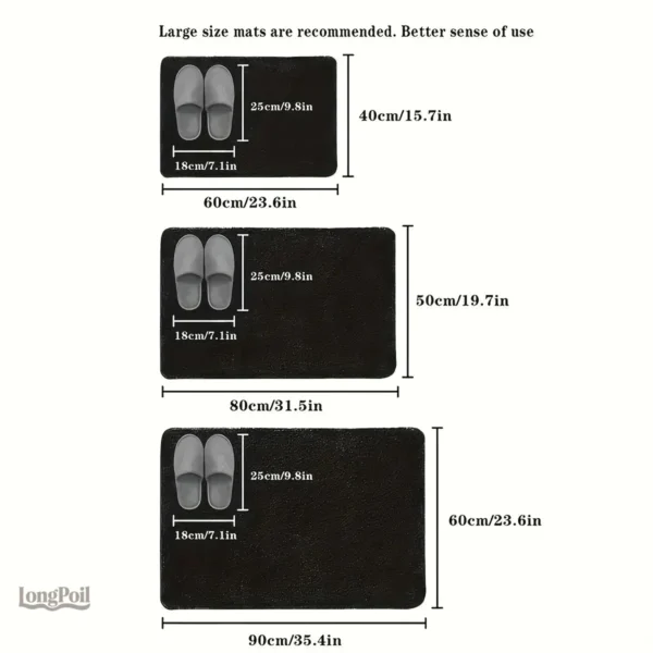 Tapis en diatomite, idéal pour salle de bain