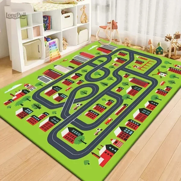 grand-tapis-circuit-voiture-1 Grand tapis avec circuit pour voitures adapté aux enfants