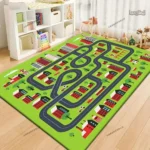 Tapis de jeu avec circuit voiture coloré pour heures de divertissement