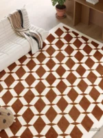 Tapis damier moderne pour décoration intérieure