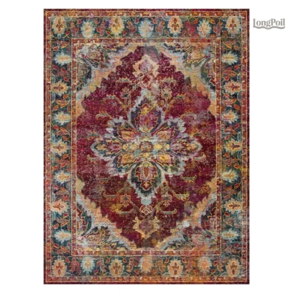 grand-tapis-indien-1 Grand tapis indien aux motifs traditionnels
