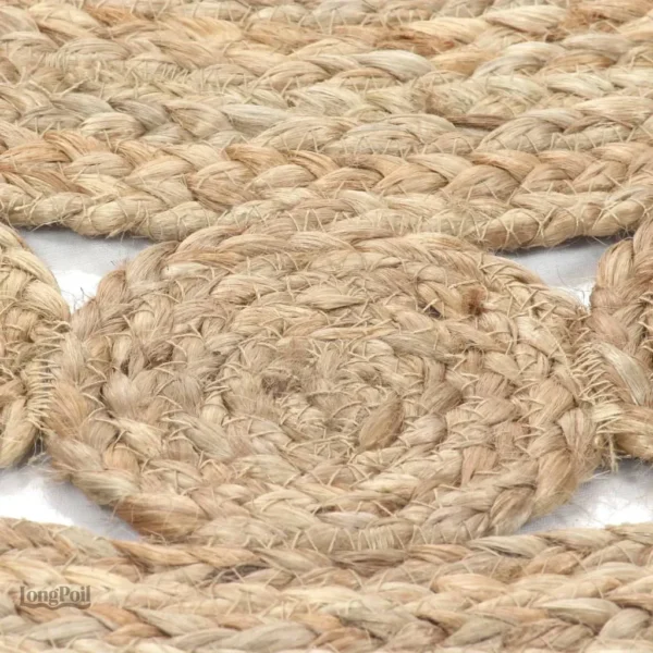 Grand tapis en jute résistant et stylé