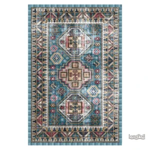 Grand Tapis Marocain en laine, design traditionnel