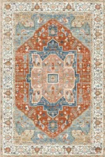 Grand tapis persan au design raffiné et traditionnel