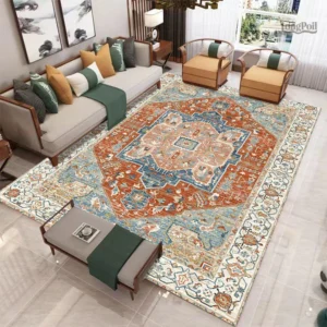 Tapis persan aux motifs élégants et colorés