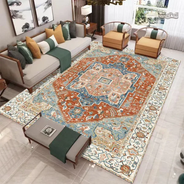 Tapis persan aux motifs élégants et colorés
