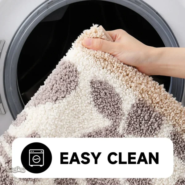Tapis de bain douillet, parfait pour un espace chaleureux