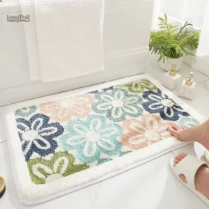 Grand Tapis Salle de Bain en tissu doux et absorbant