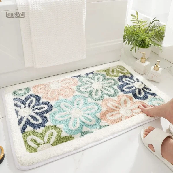 grand-tapis-salle-de-bain-1 Grand Tapis Salle de Bain en tissu doux et absorbant
