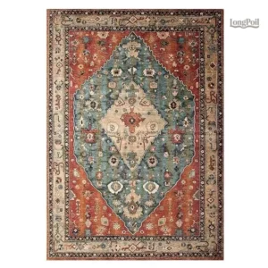Grand Tapis Vintage au design unique et coloré