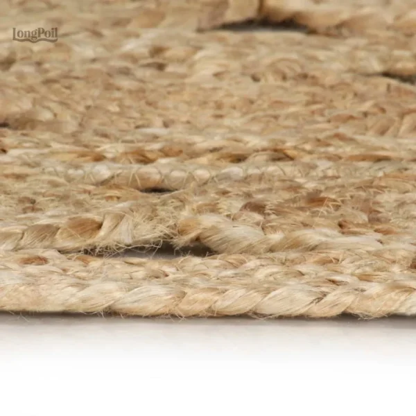 Élégant tapis en jute, parfait pour salon ou chambre