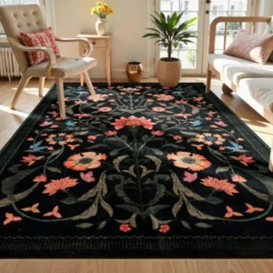 Vrai Tapis de Fleurs avec motifs floraux vivants