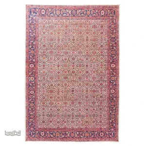 Tapis Persan ancien, motif traditionnel et couleurs riches
