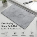 Tapis de bain large en diatomite absorbant