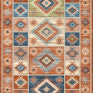 Tapis Perse au motif traditionnel, élégant et coloré