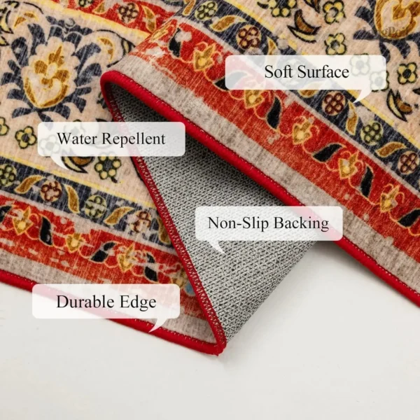 Tapis indien à motifs, idéal pour salon ou chambre