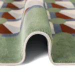 Tapis design 90 x 120 cm, motif damier élégant