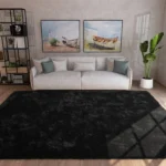 Tapis à poils longs, style moderne, idéal pour salon ou chambre