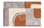 Tapis abstrait beige au design moderne et élégant