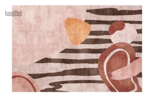 Tapis abstrait coloré au design moderne et artistique