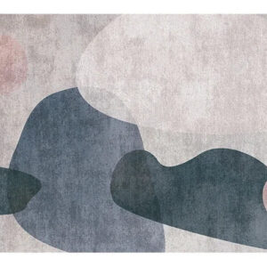 Tapis abstrait gris au design contemporain et élégant