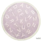 Tapis rond avec lettres de l'alphabet pour la décoration d'enfants