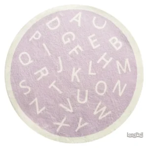 Tapis rond avec lettres de l'alphabet pour la décoration d'enfants