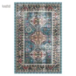 Tapis amérindien aux motifs traditionnels et colorés