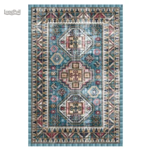 Tapis amérindien aux motifs traditionnels et colorés