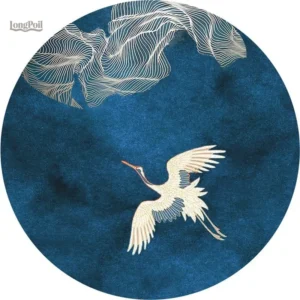 Tapis ancien chinois aux motifs traditionnels
