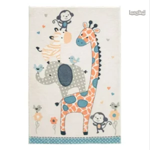 Tapis Savane avec motifs d'animaux colorés