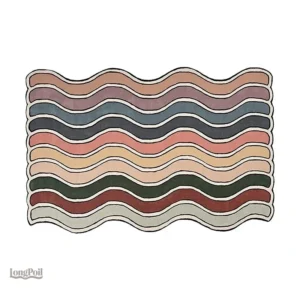 Tapis Arc-en-ciel Beige, design doux et coloré pour la décoration