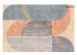 Tapis abstrait aux motifs artistiques modernes et colorés