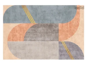 Tapis abstrait aux motifs artistiques modernes et colorés