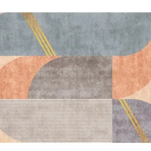 Tapis abstrait aux motifs artistiques modernes et colorés