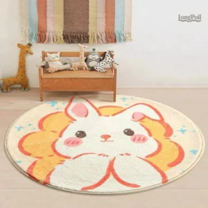 Tapis Bébé Lapin doux et coloré pour le jeu des enfants